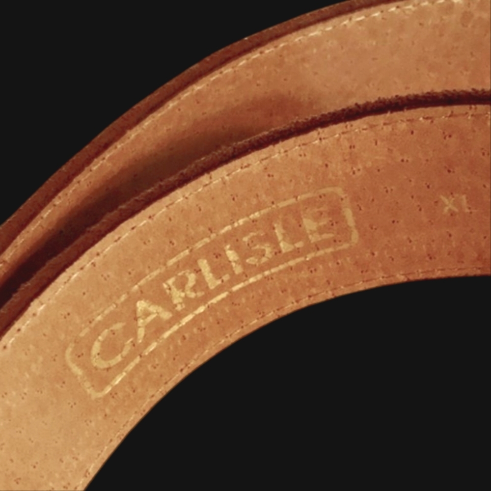 Vintage Carlisle Belt Sable Sueded Leather Gold & Silver Buckle 1676 - Picture 4 of 4